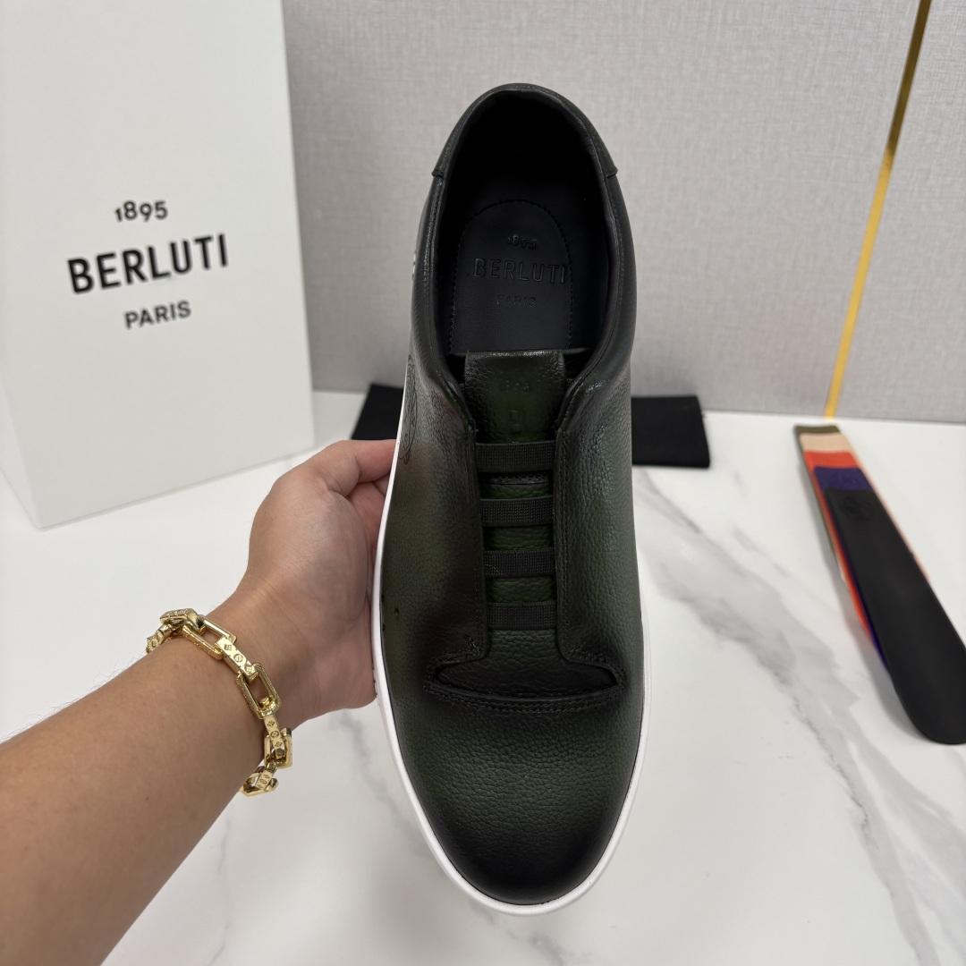 💋 💍 Berlut* 布鲁提 Playtime Venezia Softy 柔软小牛皮低帮运动鞋 轻奢