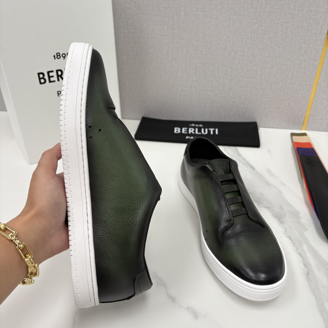 💋 💍 Berlut* 布鲁提 Playtime Venezia Softy 柔软小牛皮低帮运动鞋 轻奢