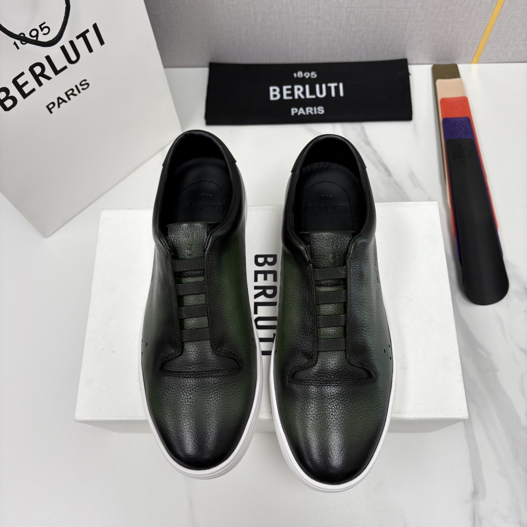 💋 💍 Berlut* 布鲁提 Playtime Venezia Softy 柔软小牛皮低帮运动鞋 轻奢