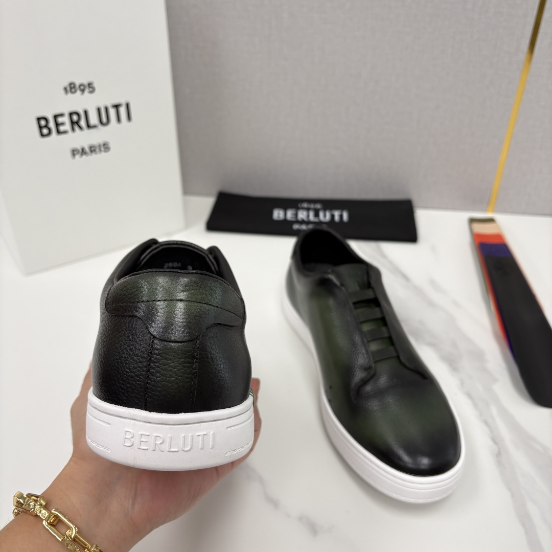 💋 💍 Berlut* 布鲁提 Playtime Venezia Softy 柔软小牛皮低帮运动鞋 轻奢