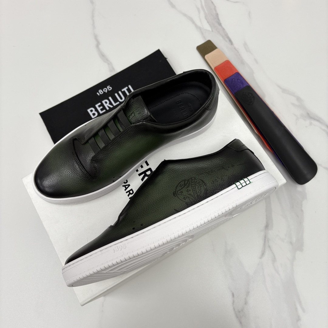 💋 💍 Berlut* 布鲁提 Playtime Venezia Softy 柔软小牛皮低帮运动鞋 轻奢