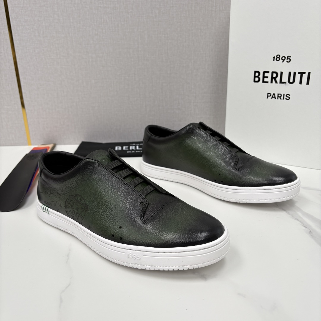 💋 💍 Berlut* 布鲁提 Playtime Venezia Softy 柔软小牛皮低帮运动鞋 轻奢