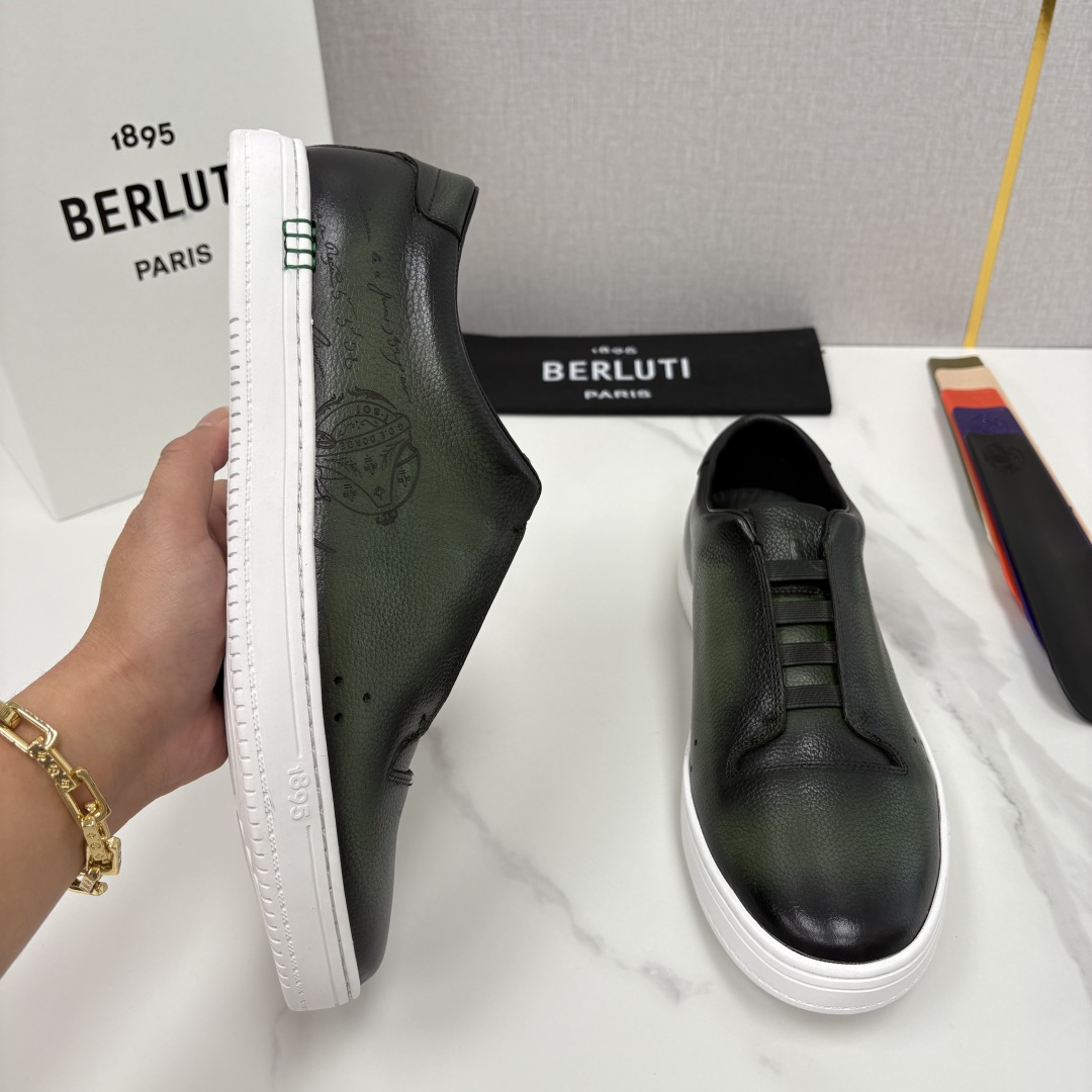 💋 💍 Berlut* 布鲁提 Playtime Venezia Softy 柔软小牛皮低帮运动鞋 轻奢