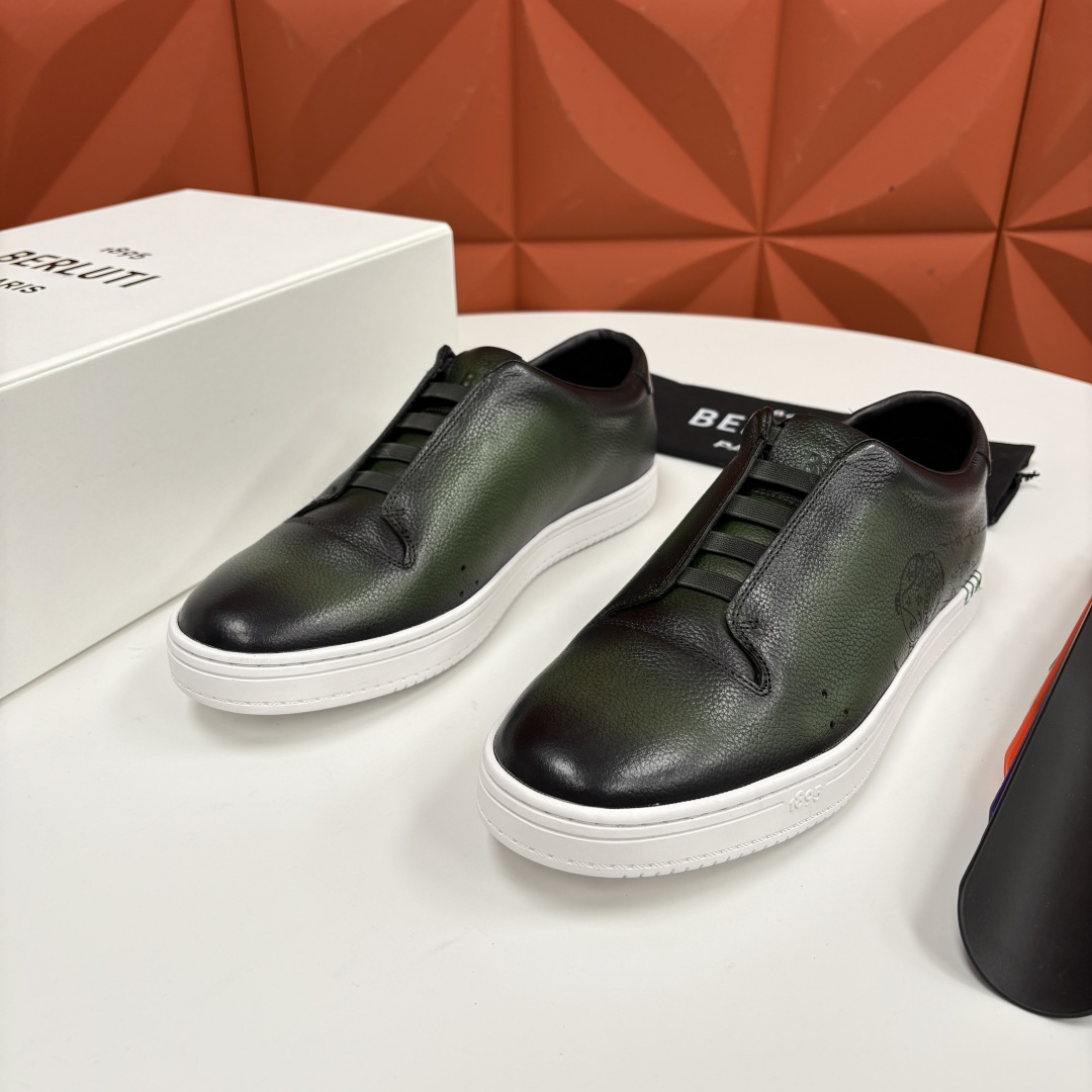 💋 💍 Berlut* 布鲁提 Playtime Venezia Softy 柔软小牛皮低帮运动鞋 轻奢