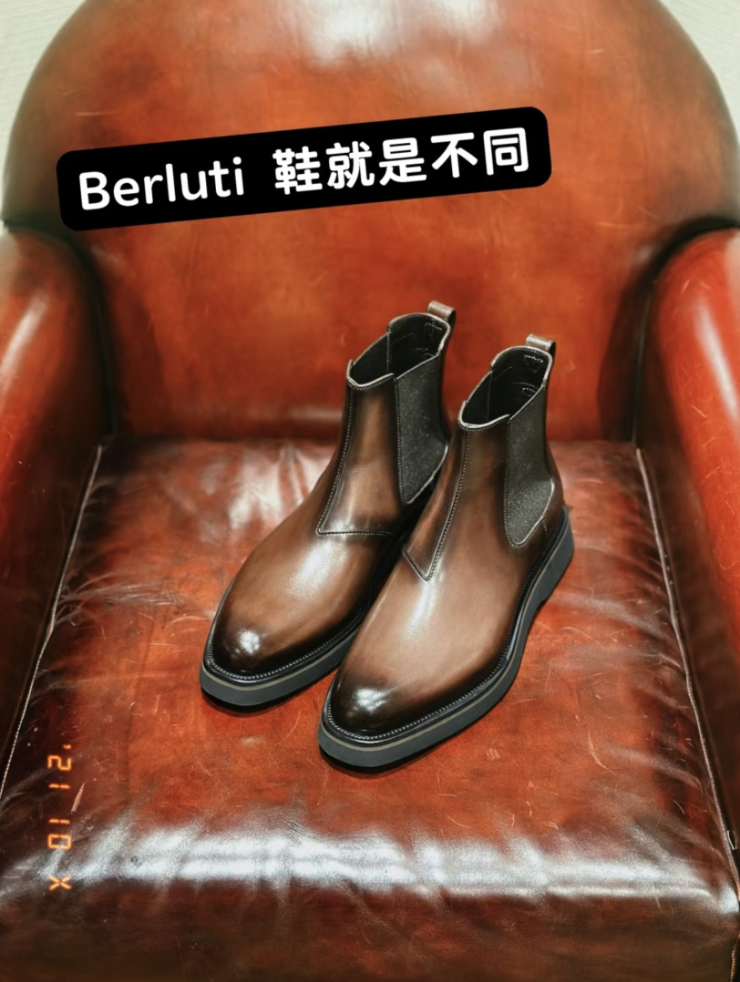 💋💍Berlut* 布鲁提新品 官方 230.00， Alessio venezia 男士小牛皮切尔西皮