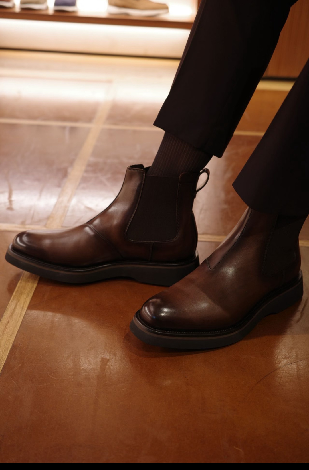 💋💍Berlut* 布鲁提新品 官方 230.00， Alessio venezia 男士小牛皮切尔西皮