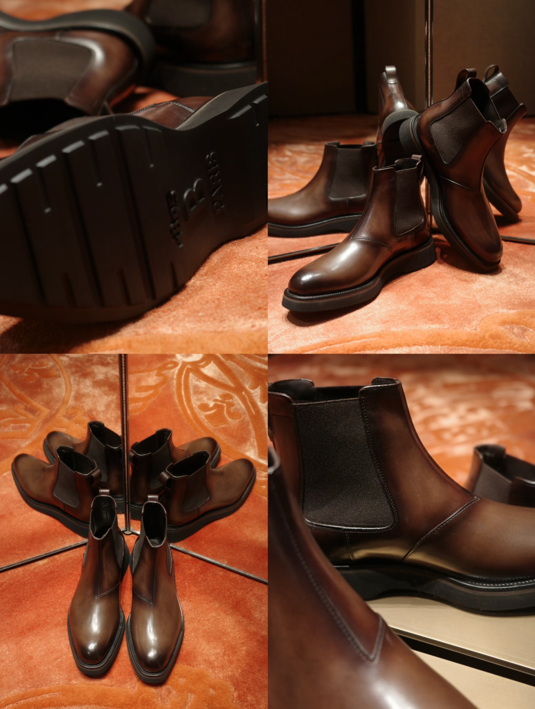 💋💍Berlut* 布鲁提新品 官方 230.00， Alessio venezia 男士小牛皮切尔西皮