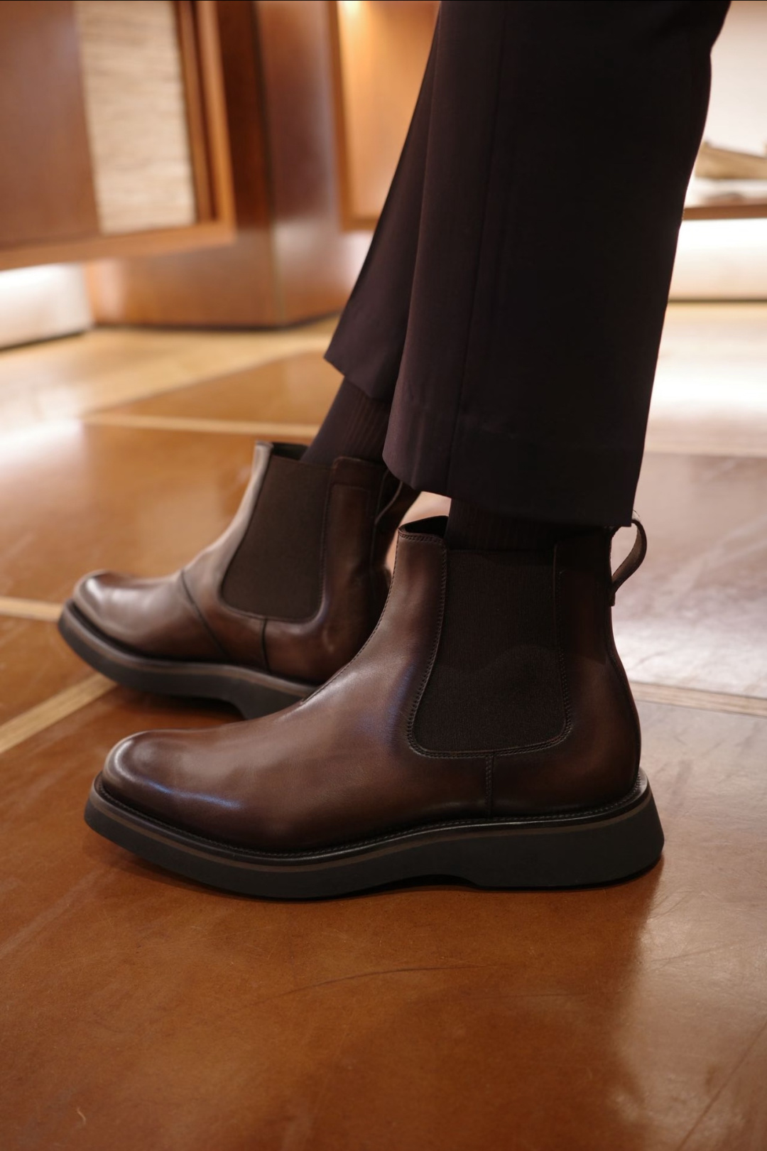 💋💍Berlut* 布鲁提新品 官方 230.00， Alessio venezia 男士小牛皮切尔西皮