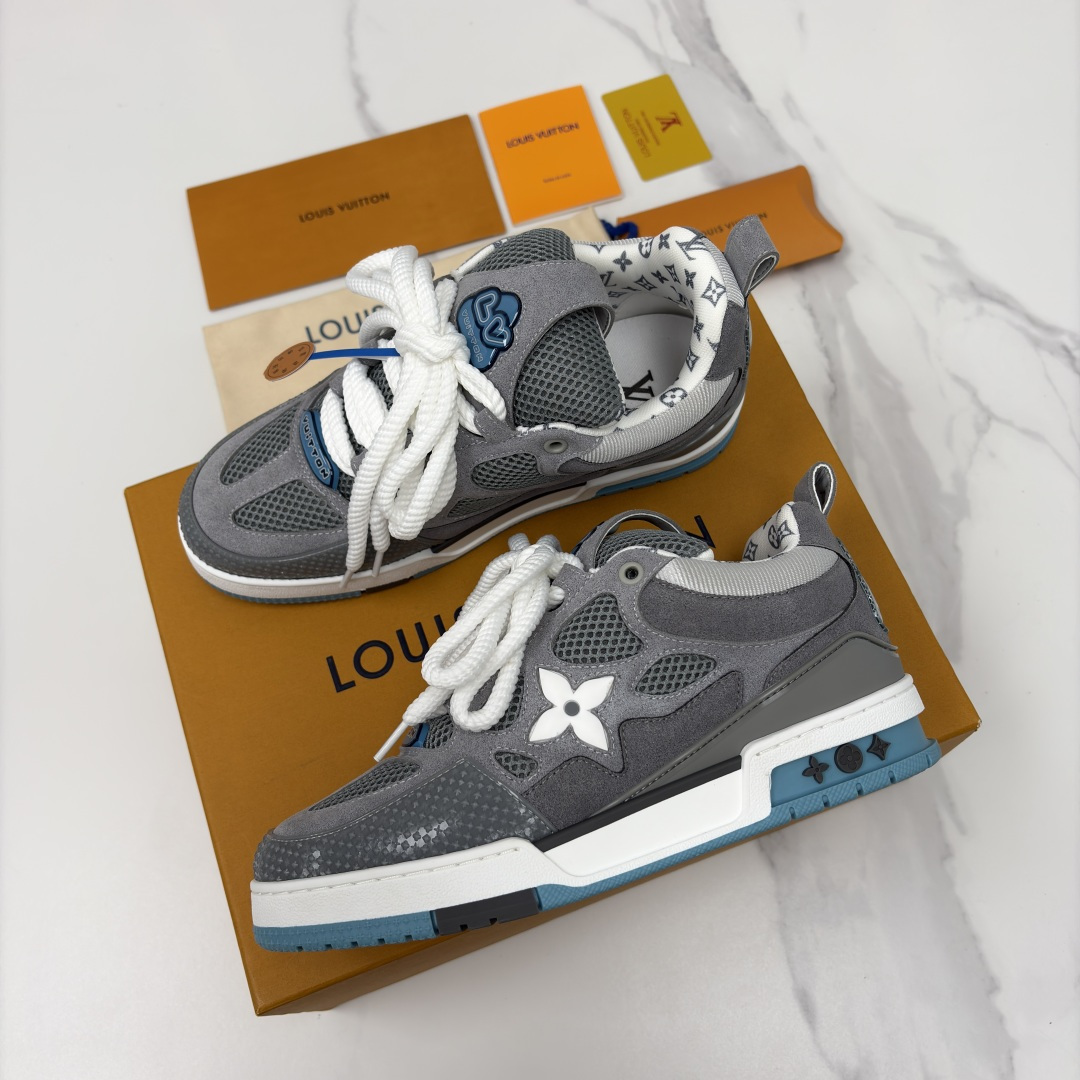 💋💍L家新品 情侣款 👫 L*V SKATE 运动鞋系列 官方 11,200 走秀款面包鞋 把高奢材质拼