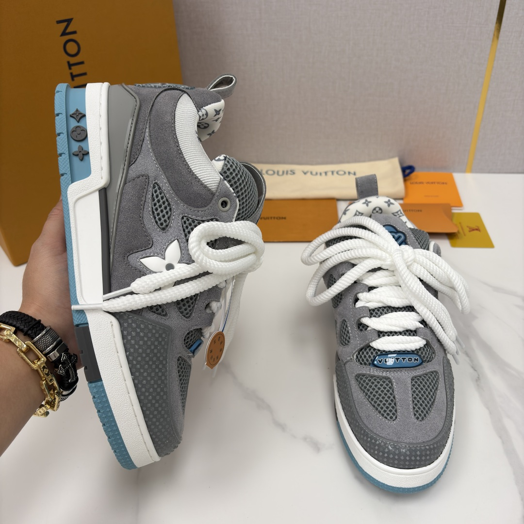 💋💍L家新品 情侣款 👫 L*V SKATE 运动鞋系列 官方 11,200 走秀款面包鞋 把高奢材质拼