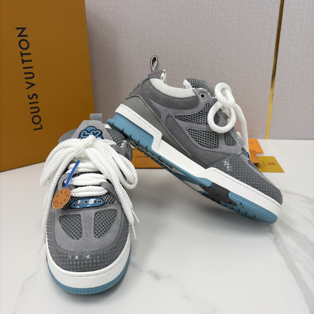 💋💍L家新品 情侣款 👫 L*V SKATE 运动鞋系列 官方 11,200 走秀款面包鞋 把高奢材质拼