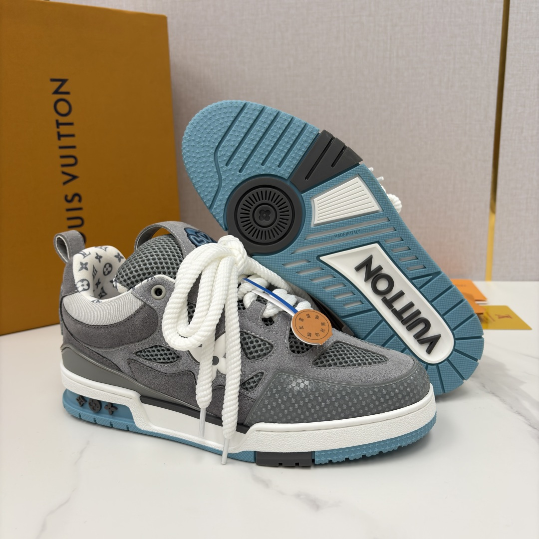 💋💍L家新品 情侣款 👫 L*V SKATE 运动鞋系列 官方 11,200 走秀款面包鞋 把高奢材质拼