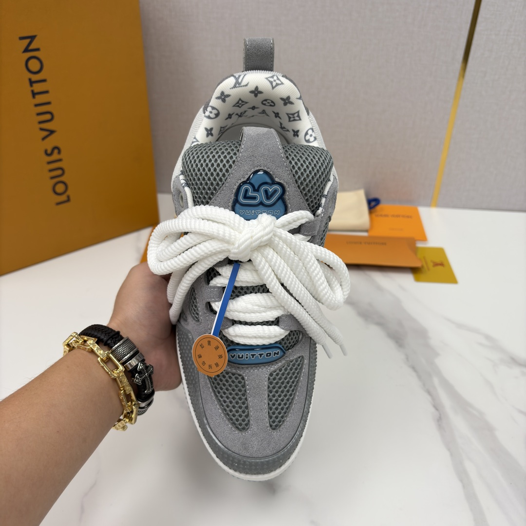 💋💍L家新品 情侣款 👫 L*V SKATE 运动鞋系列 官方 11,200 走秀款面包鞋 把高奢材质拼