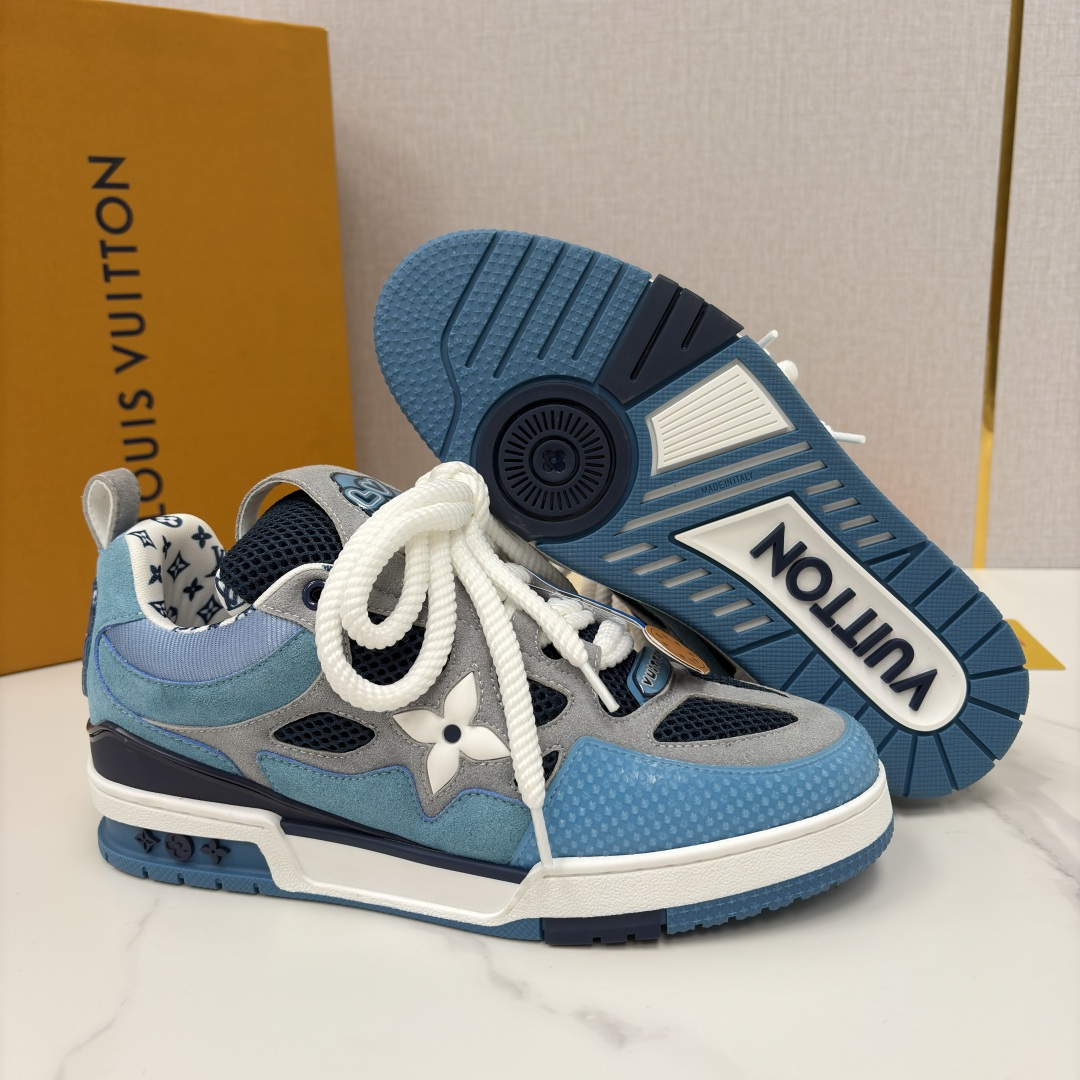 💋💍L家新品 情侣款 👫 L*V SKATE 运动鞋系列 官方 11,200 走秀款面包鞋 把高奢材质拼