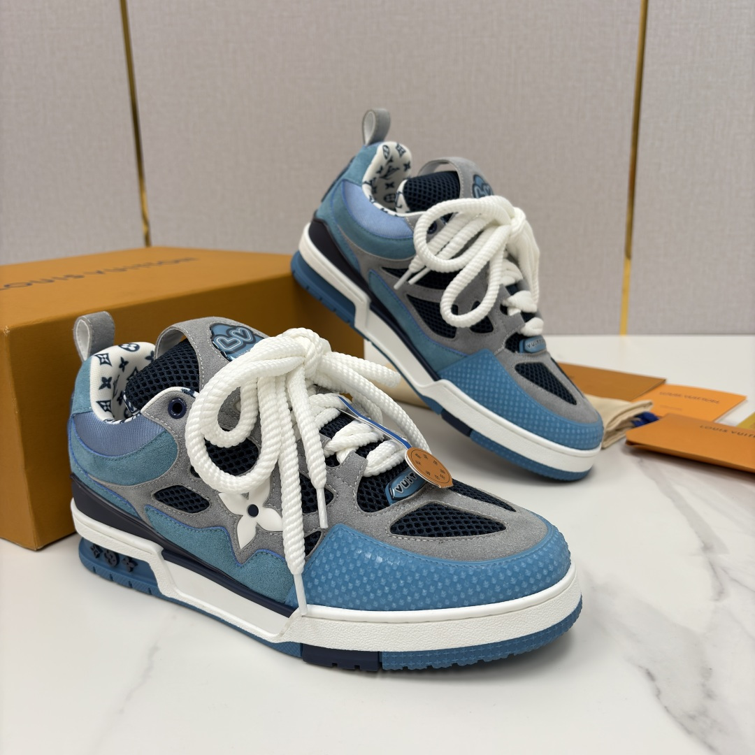 💋💍L家新品 情侣款 👫 L*V SKATE 运动鞋系列 官方 11,200 走秀款面包鞋 把高奢材质拼