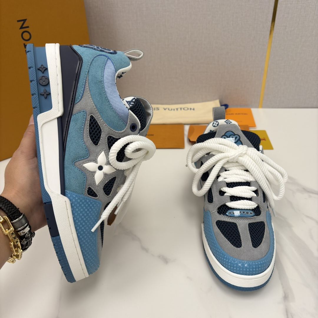 💋💍L家新品 情侣款 👫 L*V SKATE 运动鞋系列 官方 11,200 走秀款面包鞋 把高奢材质拼