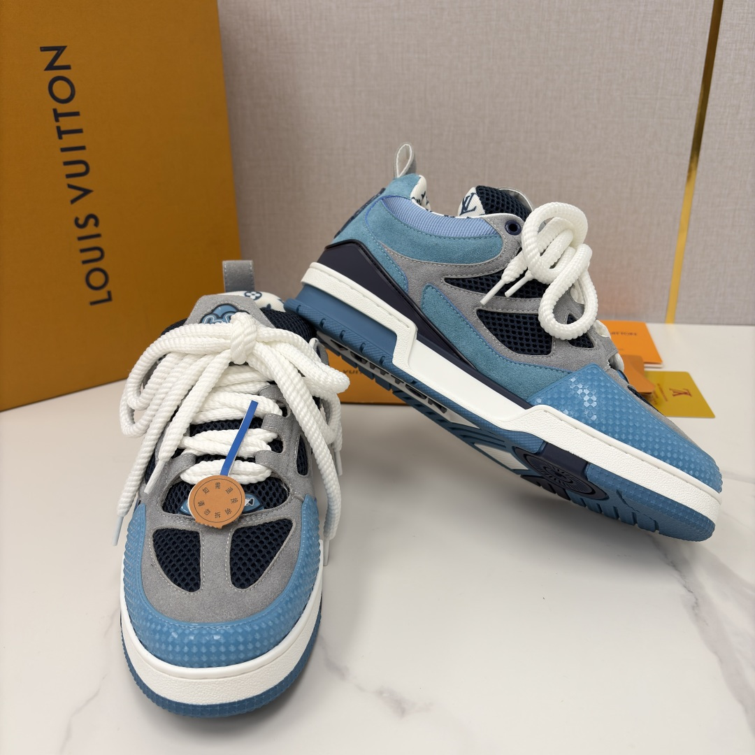 💋💍L家新品 情侣款 👫 L*V SKATE 运动鞋系列 官方 11,200 走秀款面包鞋 把高奢材质拼
