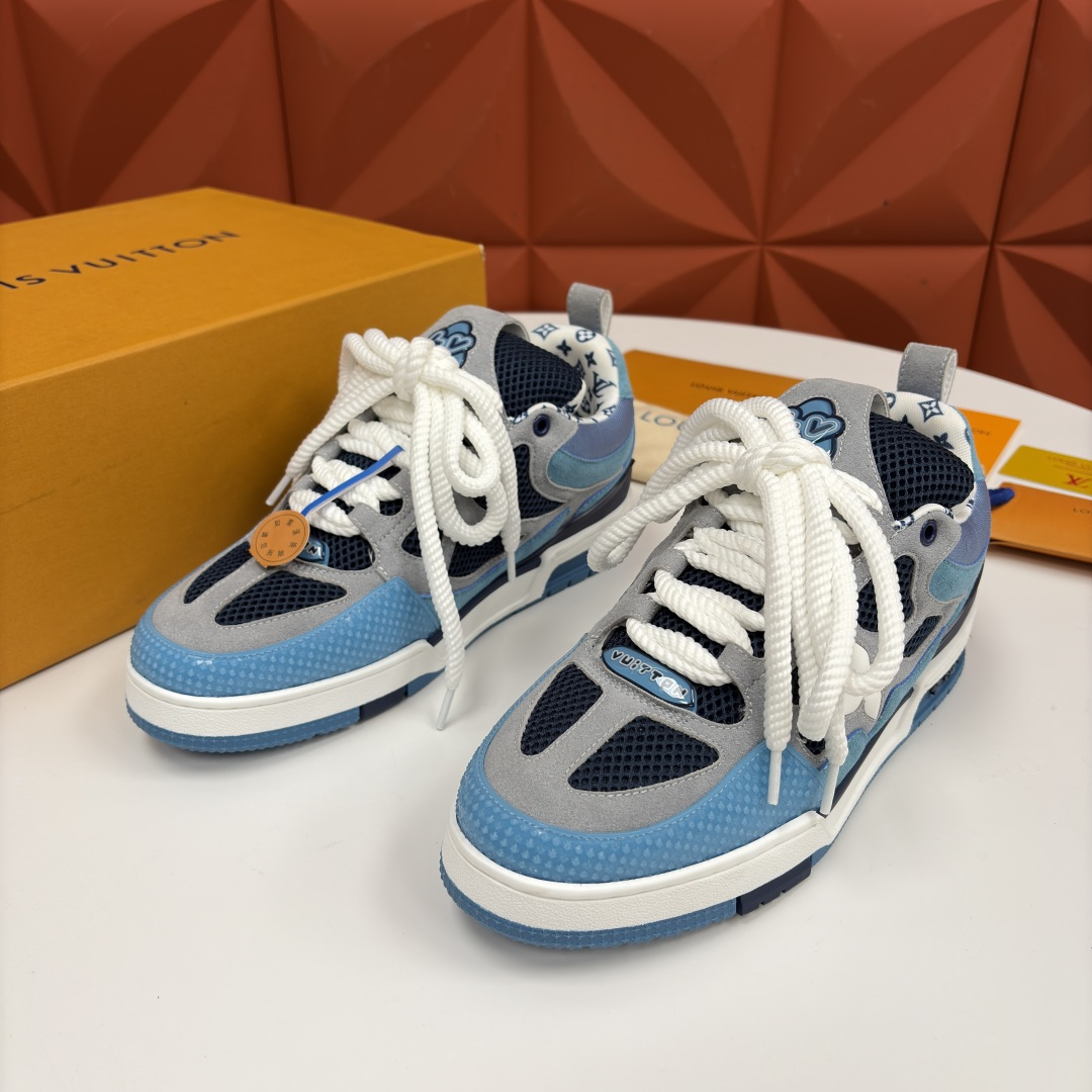 💋💍L家新品 情侣款 👫 L*V SKATE 运动鞋系列 官方 11,200 走秀款面包鞋 把高奢材质拼