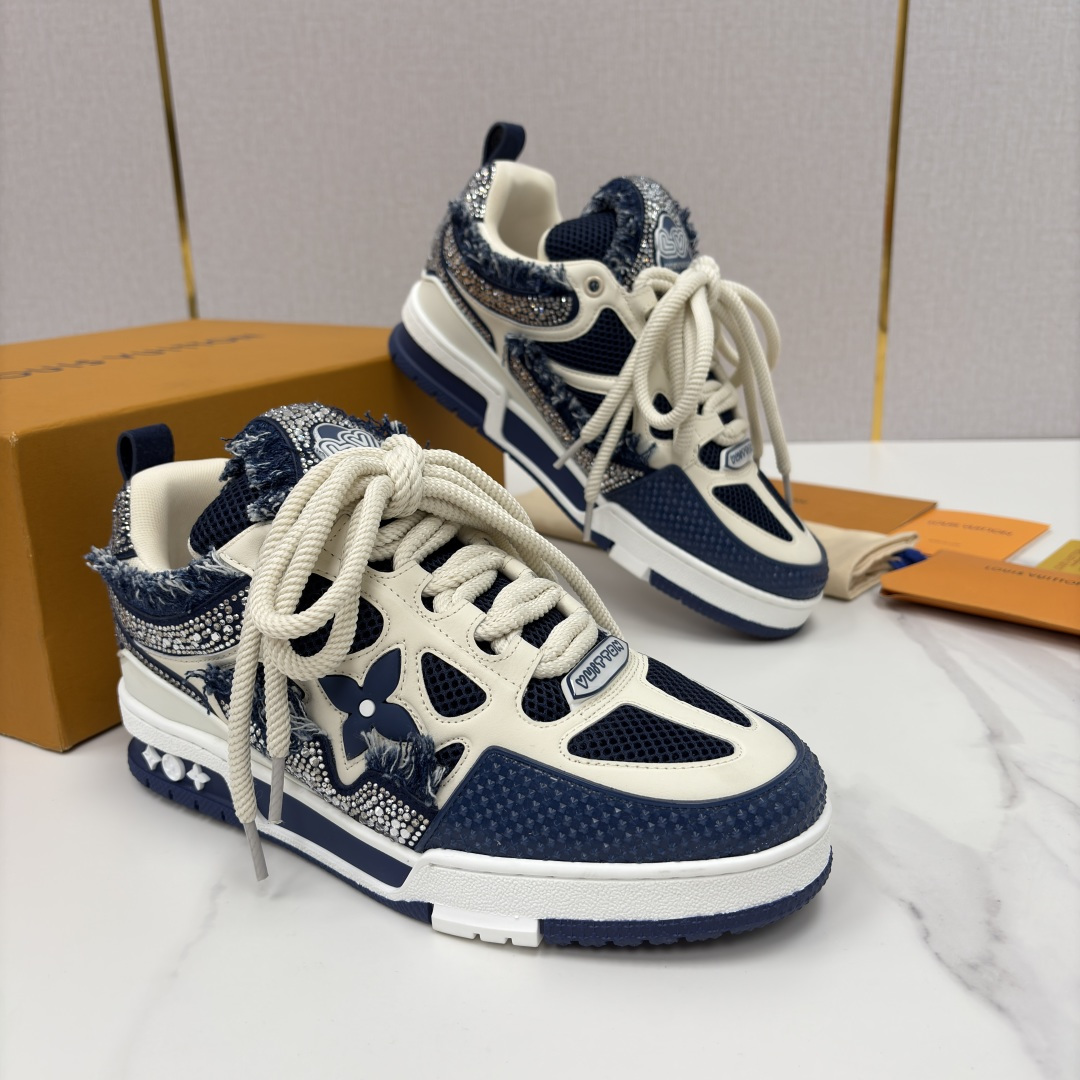 💋💍L家新品 情侣款👫 L*V SKATE 运动鞋系列 官方 13,000 走秀款闪钻面包鞋✨✨ 把bl