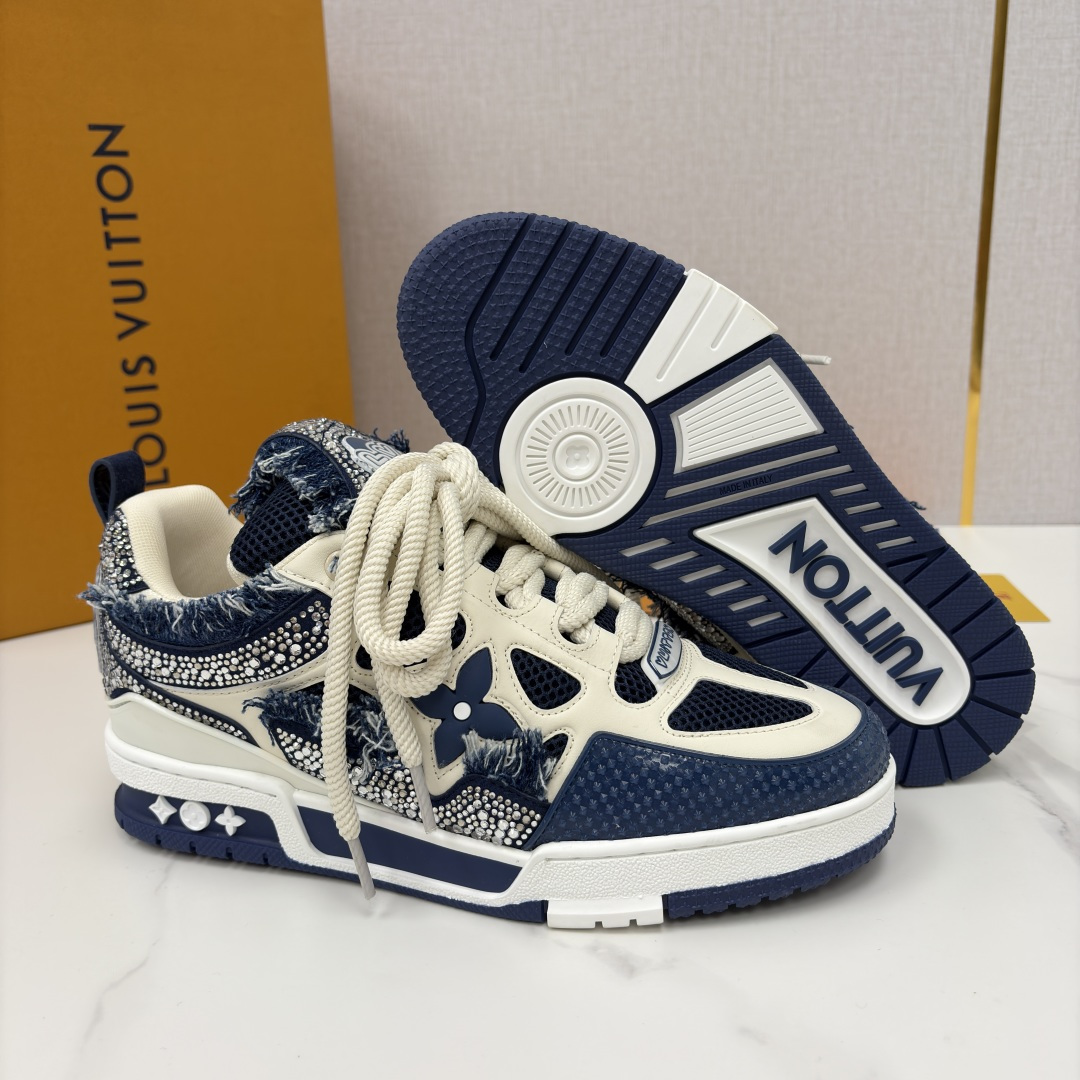 💋💍L家新品 情侣款👫 L*V SKATE 运动鞋系列 官方 13,000 走秀款闪钻面包鞋✨✨ 把bl