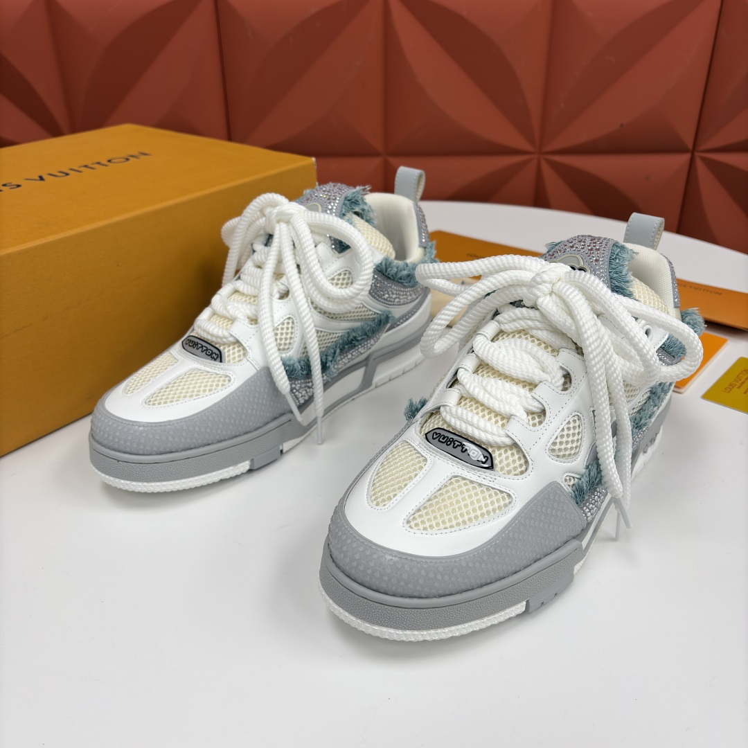 💋💍L家新品 情侣款👫 L*V SKATE 运动鞋系列 官方 13,000 走秀款闪钻面包鞋✨✨ 把bl