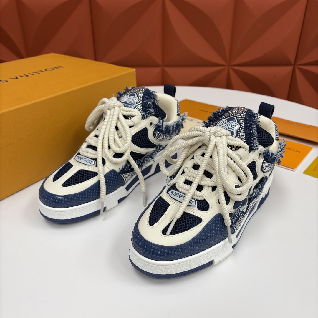💋💍L家新品 情侣款👫 L*V SKATE 运动鞋系列 官方 13,000 走秀款闪钻面包鞋✨✨ 把bl