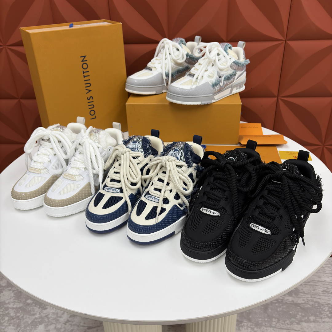 💋💍L家新品 情侣款👫 L*V SKATE 运动鞋系列 官方 13,000 走秀款闪钻面包鞋✨✨ 把bl