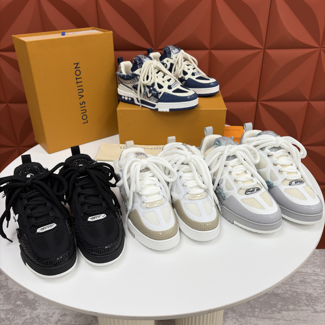💋💍L家新品 情侣款👫 L*V SKATE 运动鞋系列 官方 13,000 走秀款闪钻面包鞋✨✨ 把bl