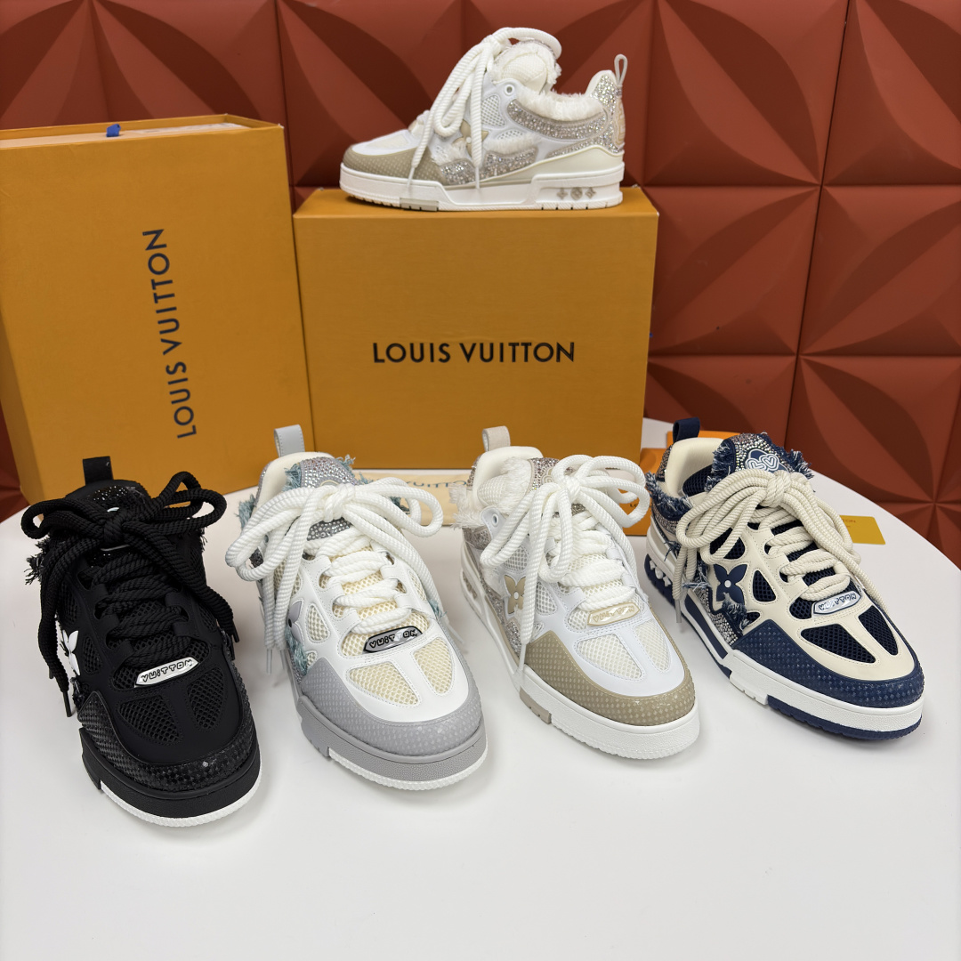 💋💍L家新品 情侣款👫 L*V SKATE 运动鞋系列 官方 13,000 走秀款闪钻面包鞋✨✨ 把bl