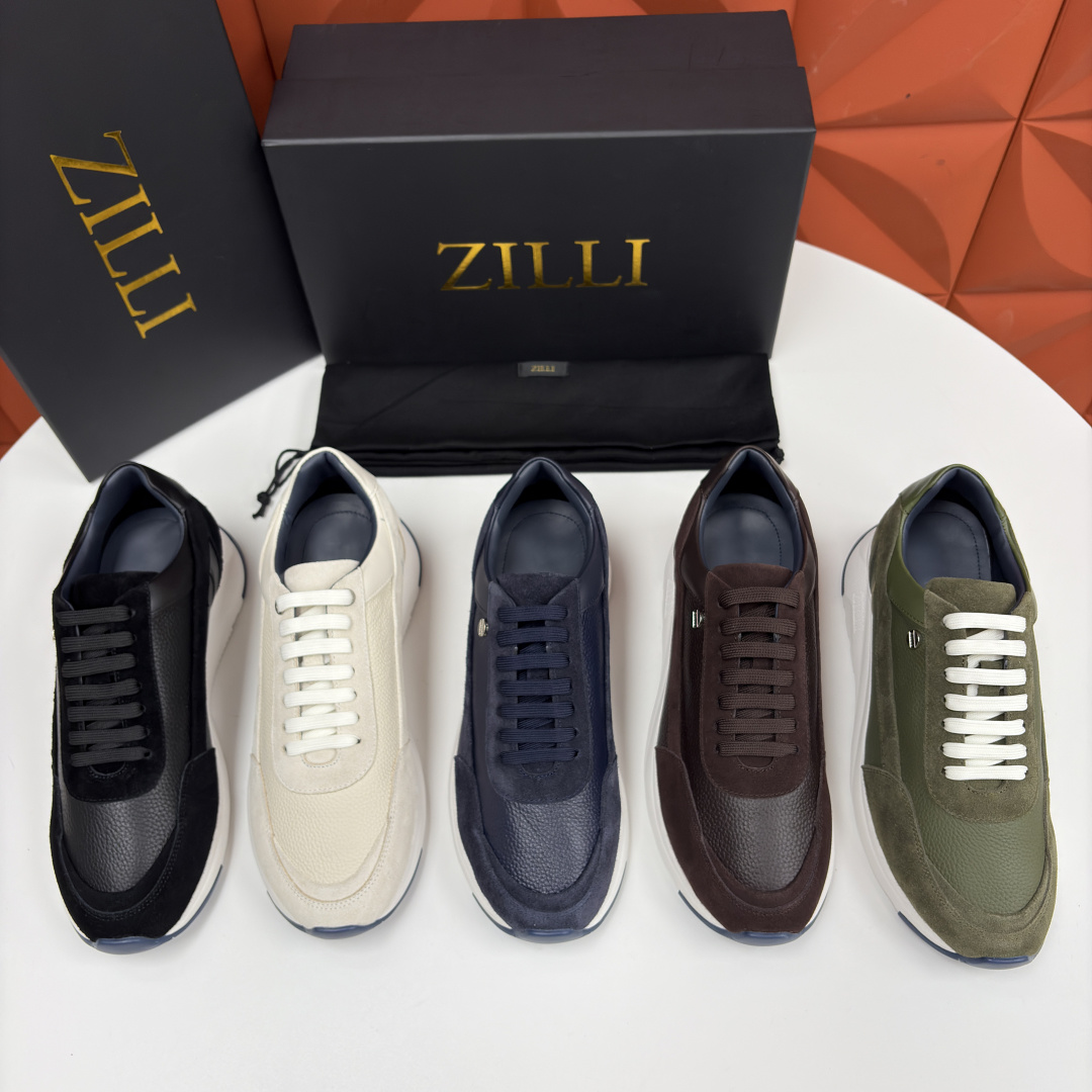 💋💍ZL家新品 Zill* 兹-利 是1970创立的法国高奢男装品牌 轻奢运动休闲鞋 | 高定质感的“通