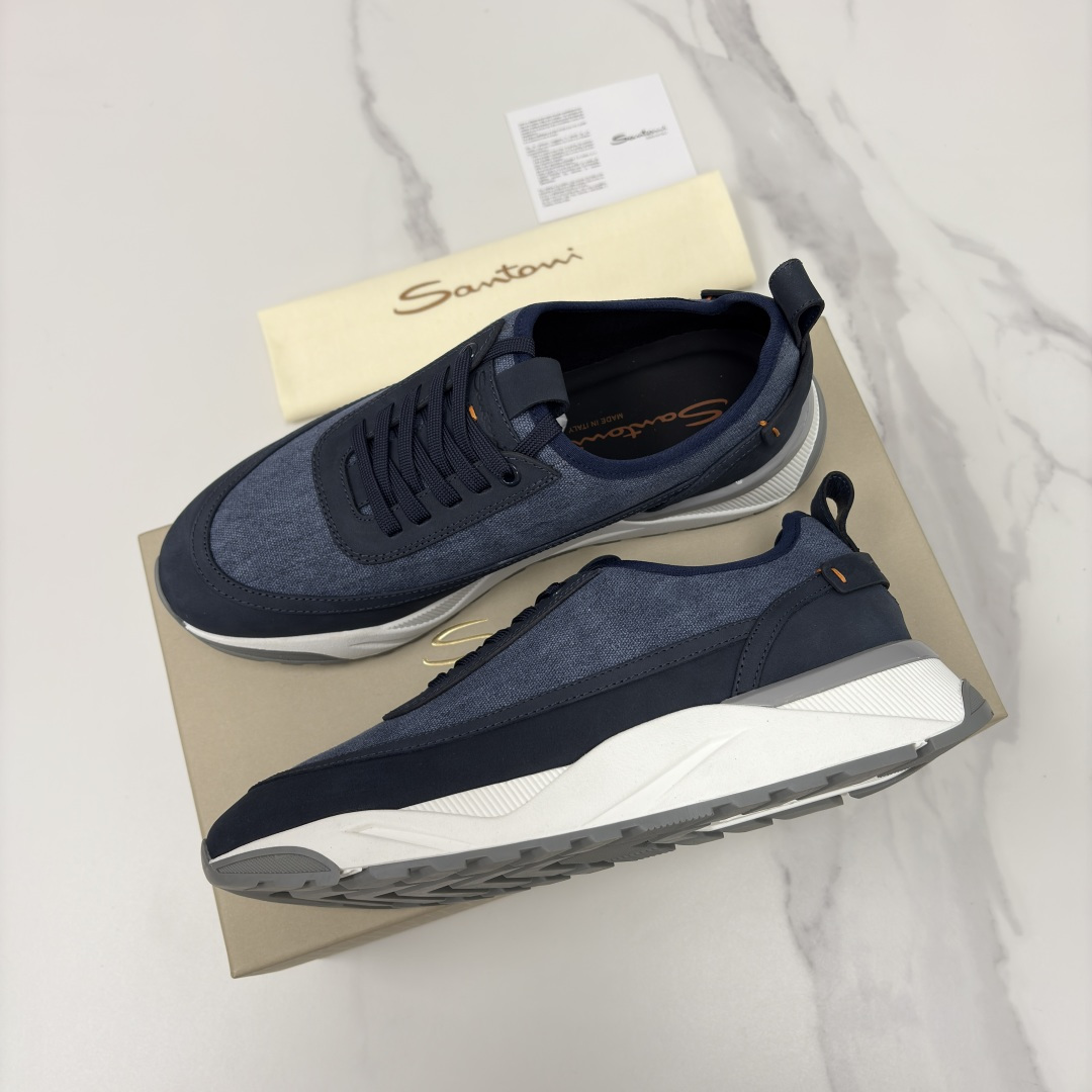 💋💍Santon* (圣东-尼） 意大利男士低帮休闲运动鞋上🆕 这个意大利纯手工鞋履品牌的每一双鞋设计简