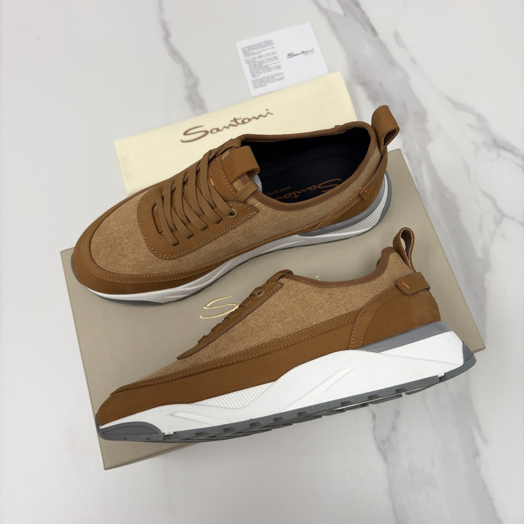 💋💍Santon* (圣东-尼） 意大利男士低帮休闲运动鞋上🆕 这个意大利纯手工鞋履品牌的每一双鞋设计简