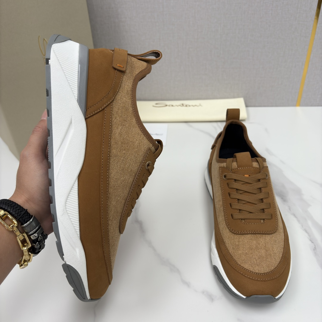 💋💍Santon* (圣东-尼） 意大利男士低帮休闲运动鞋上🆕 这个意大利纯手工鞋履品牌的每一双鞋设计简