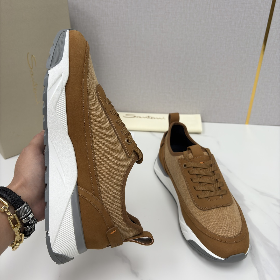 💋💍Santon* (圣东-尼） 意大利男士低帮休闲运动鞋上🆕 这个意大利纯手工鞋履品牌的每一双鞋设计简