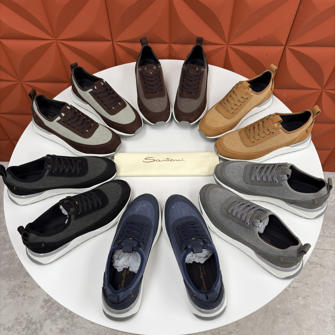 💋💍Santon* (圣东-尼） 意大利男士低帮休闲运动鞋上🆕 这个意大利纯手工鞋履品牌的每一双鞋设计简