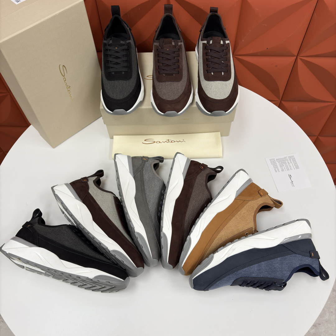 💋💍Santon* (圣东-尼） 意大利男士低帮休闲运动鞋上🆕 这个意大利纯手工鞋履品牌的每一双鞋设计简