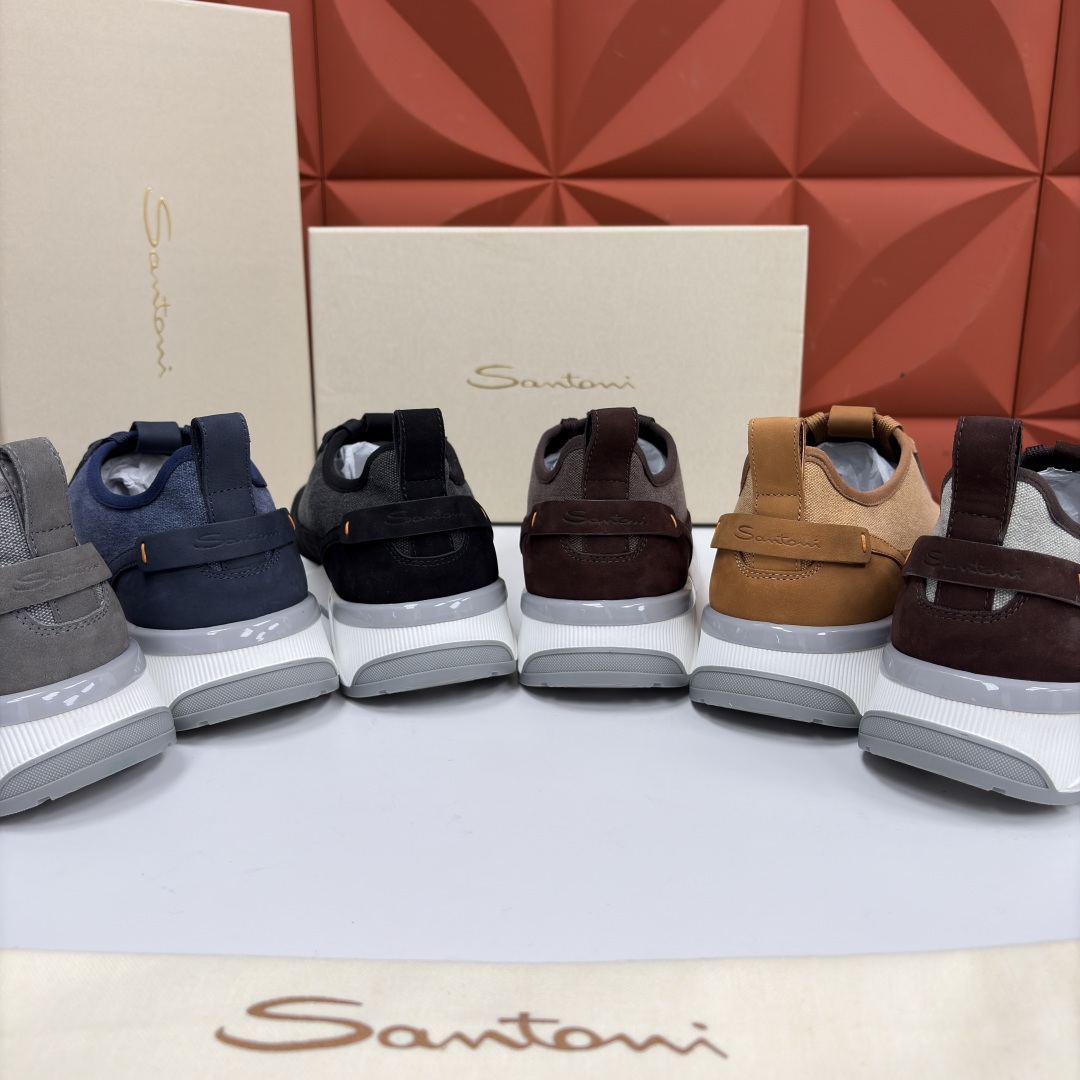 💋💍Santon* (圣东-尼） 意大利男士低帮休闲运动鞋上🆕 这个意大利纯手工鞋履品牌的每一双鞋设计简