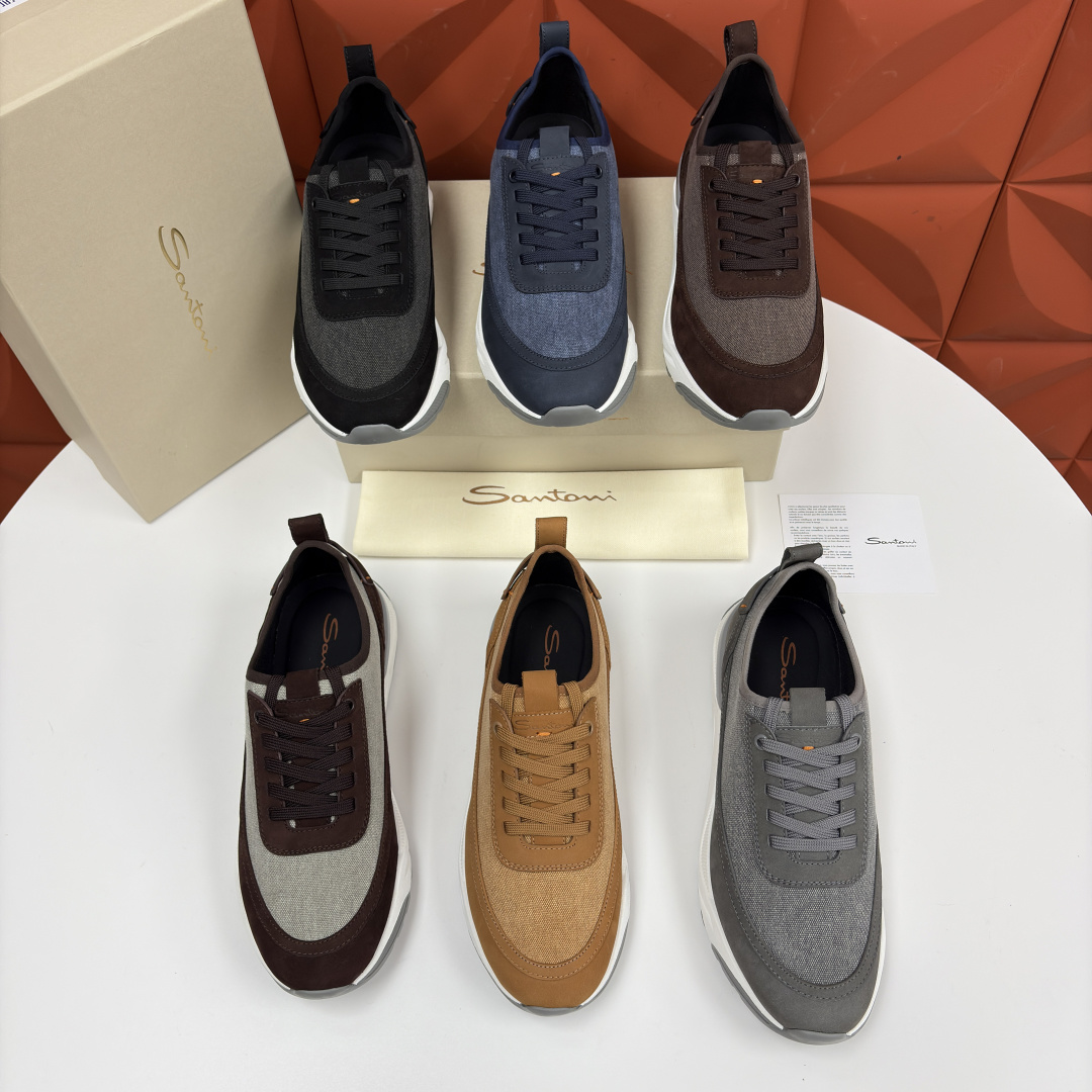 💋💍Santon* (圣东-尼） 意大利男士低帮休闲运动鞋上🆕 这个意大利纯手工鞋履品牌的每一双鞋设计简