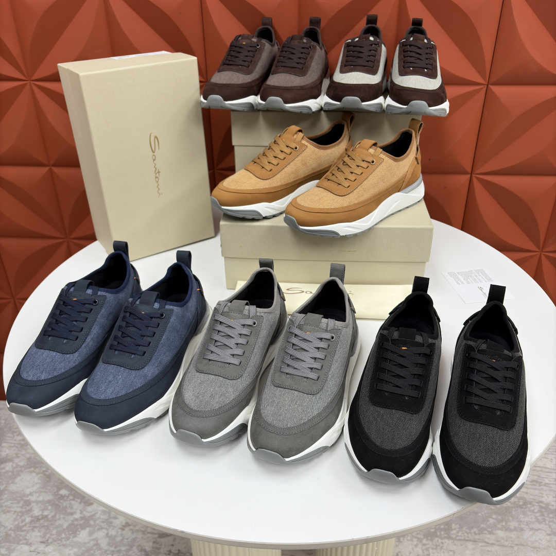 💋💍Santon* (圣东-尼） 意大利男士低帮休闲运动鞋上🆕 这个意大利纯手工鞋履品牌的每一双鞋设计简