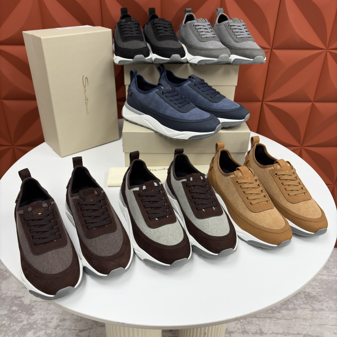 💋💍Santon* (圣东-尼） 意大利男士低帮休闲运动鞋上🆕 这个意大利纯手工鞋履品牌的每一双鞋设计简