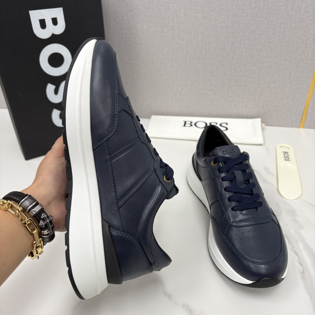 💋💍BOSS 男士新款 HUG*O BOSS 男士休闲运动鞋 是轻奢商务与日常休闲的完美融合，从材质到细