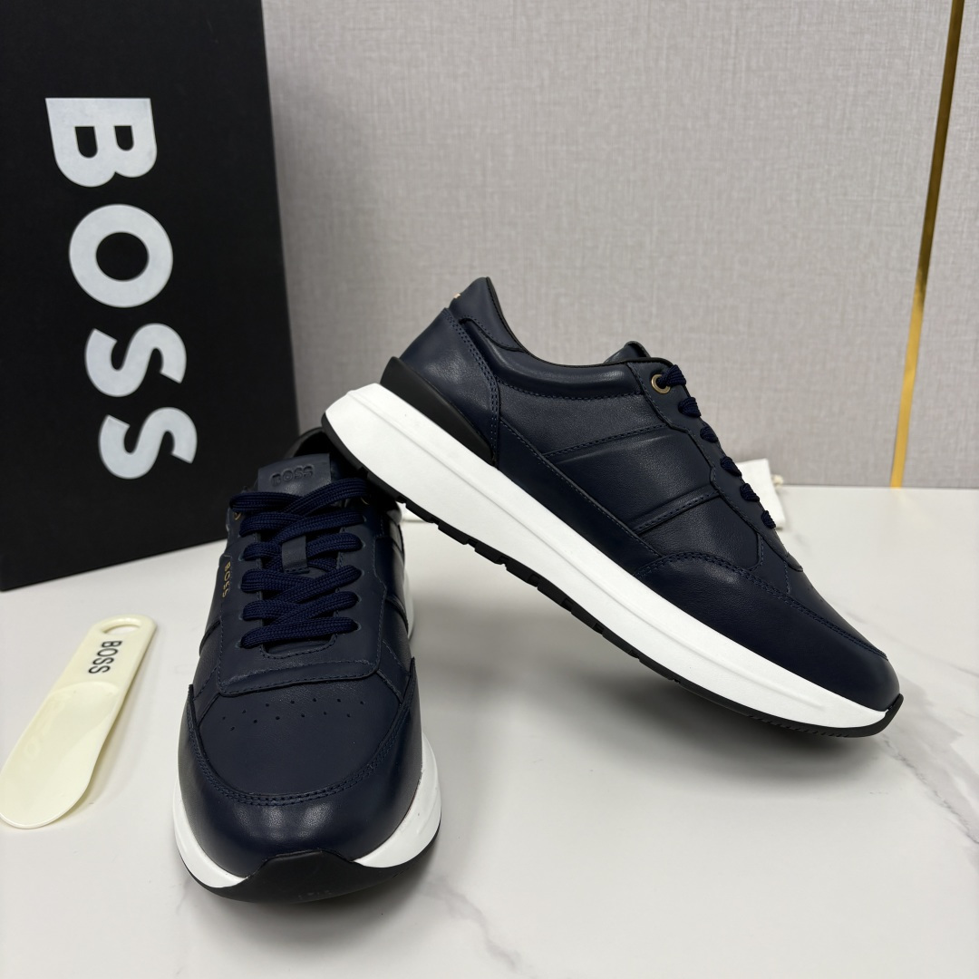 💋💍BOSS 男士新款 HUG*O BOSS 男士休闲运动鞋 是轻奢商务与日常休闲的完美融合，从材质到细