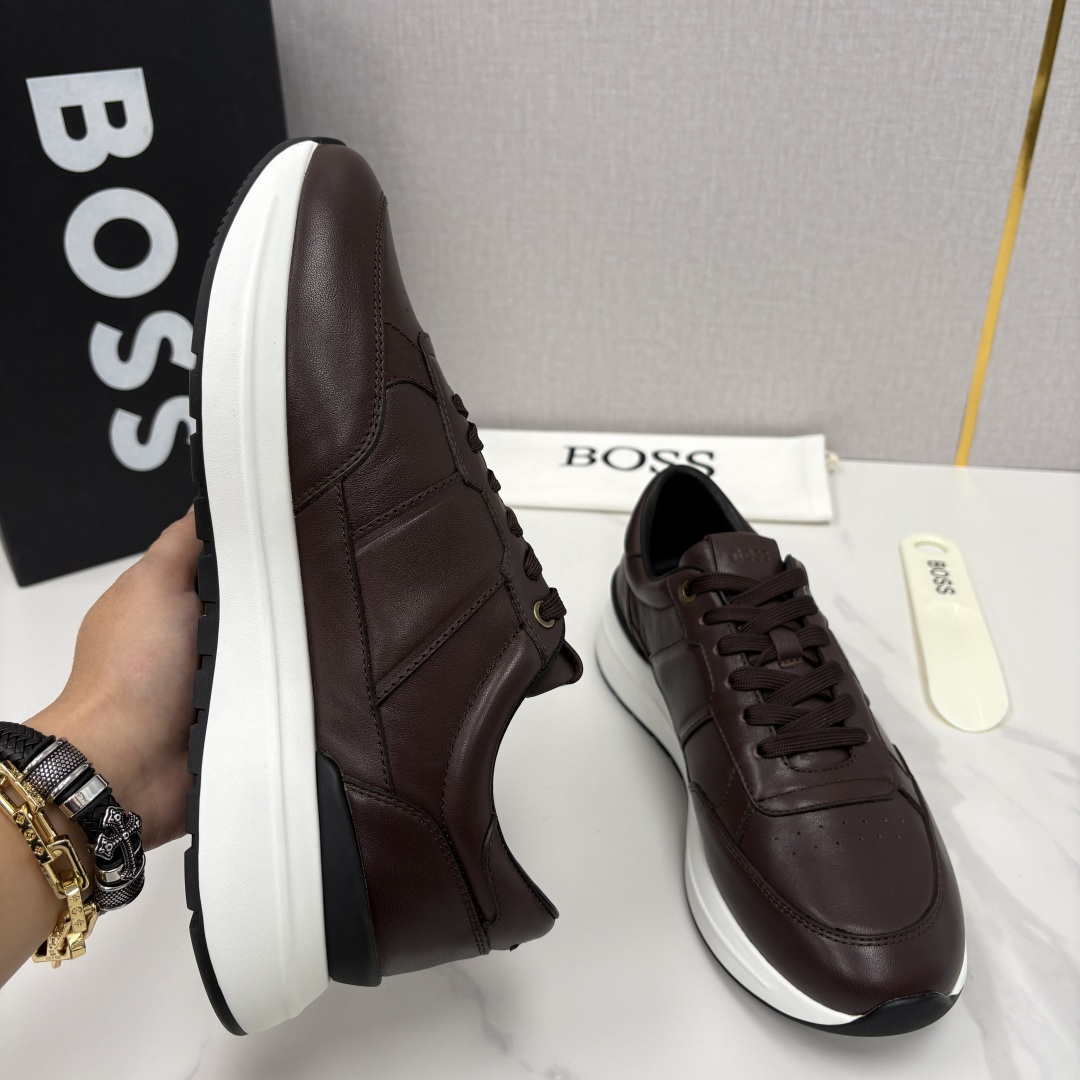 💋💍BOSS 男士新款 HUG*O BOSS 男士休闲运动鞋 是轻奢商务与日常休闲的完美融合，从材质到细