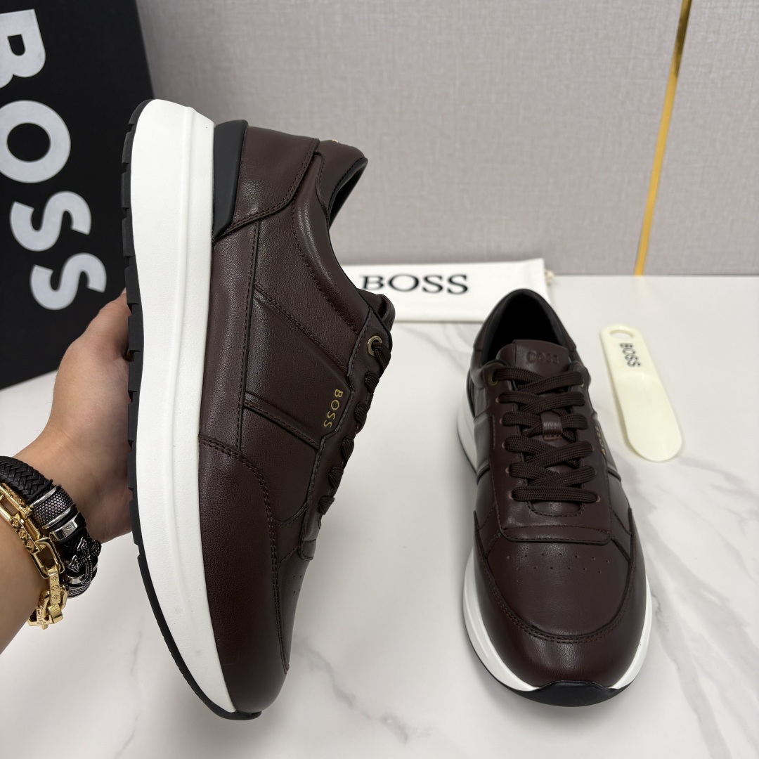 💋💍BOSS 男士新款 HUG*O BOSS 男士休闲运动鞋 是轻奢商务与日常休闲的完美融合，从材质到细
