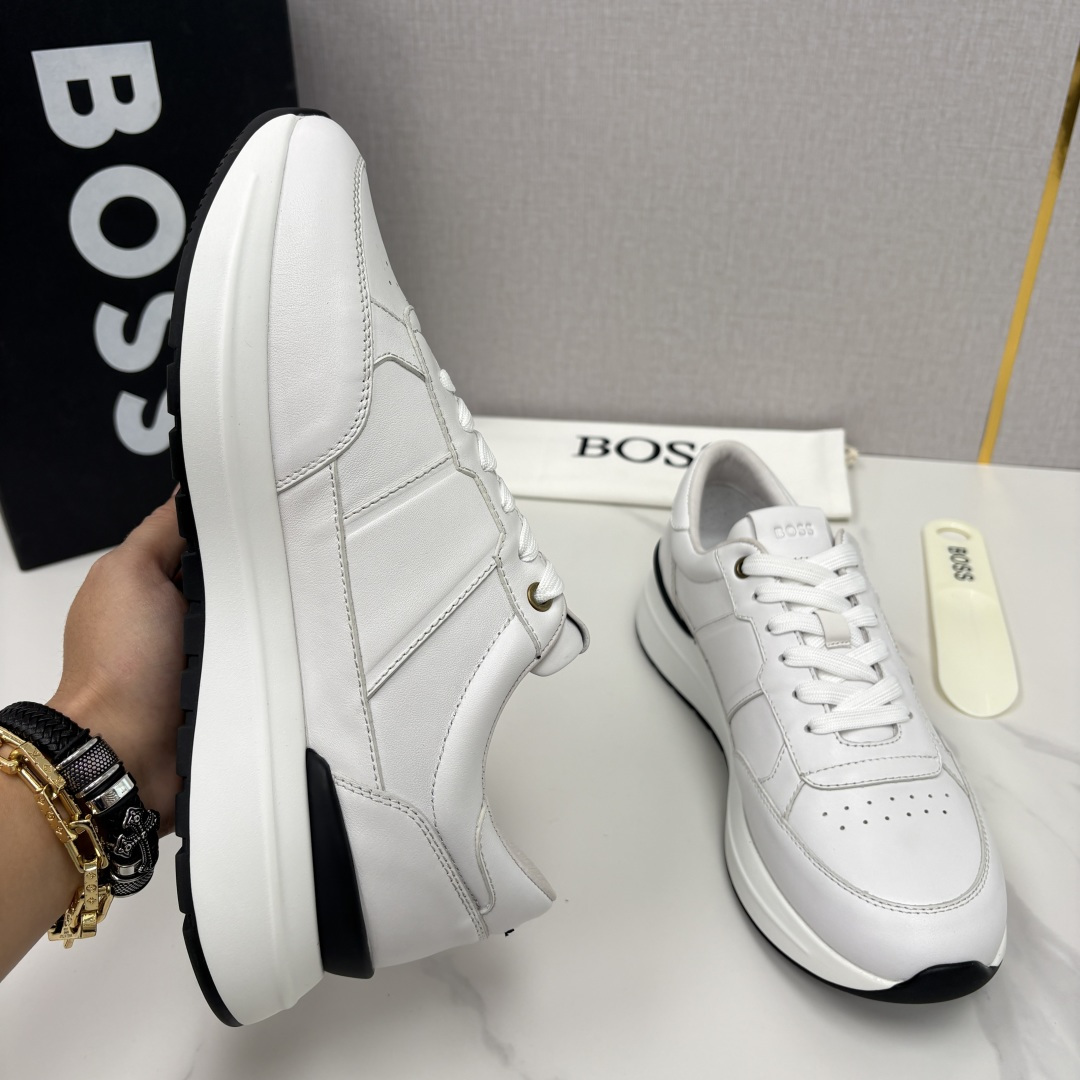 💋💍BOSS 男士新款 HUG*O BOSS 男士休闲运动鞋 是轻奢商务与日常休闲的完美融合，从材质到细