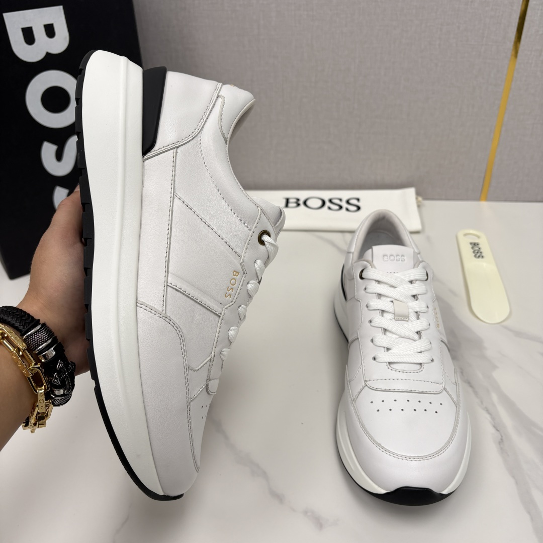 💋💍BOSS 男士新款 HUG*O BOSS 男士休闲运动鞋 是轻奢商务与日常休闲的完美融合，从材质到细