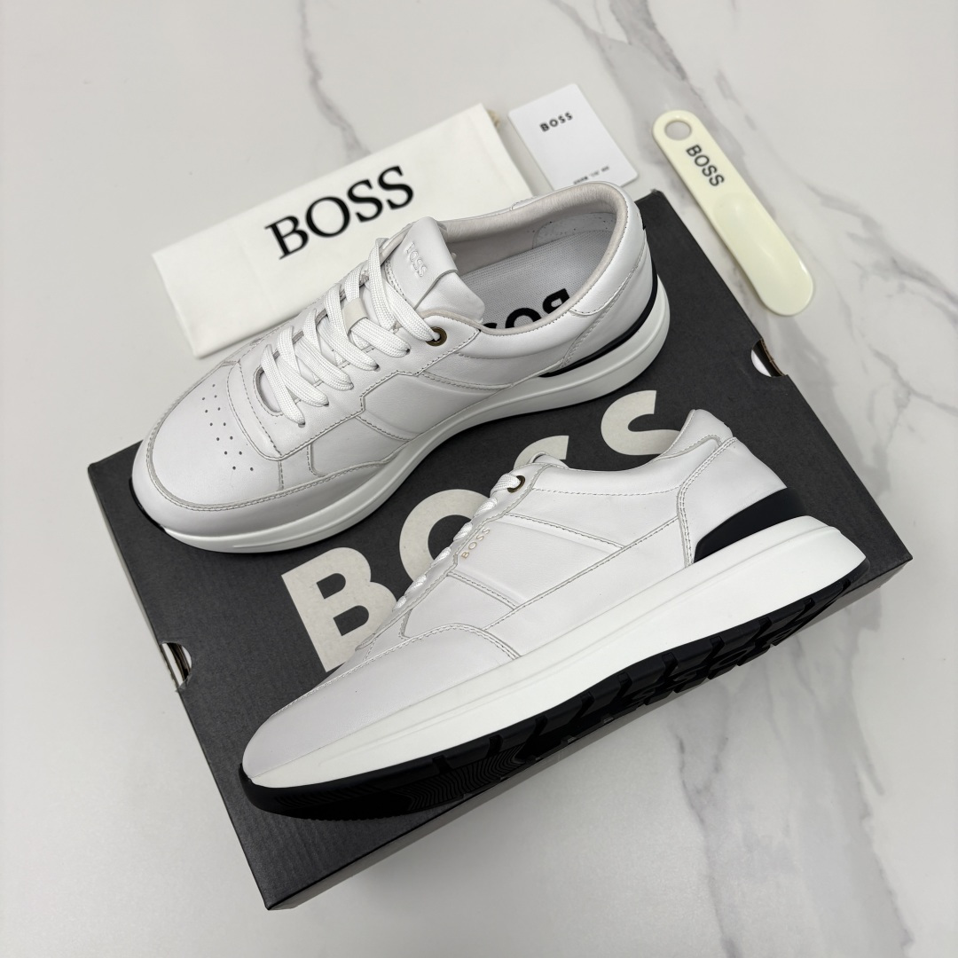 💋💍BOSS 男士新款 HUG*O BOSS 男士休闲运动鞋 是轻奢商务与日常休闲的完美融合，从材质到细