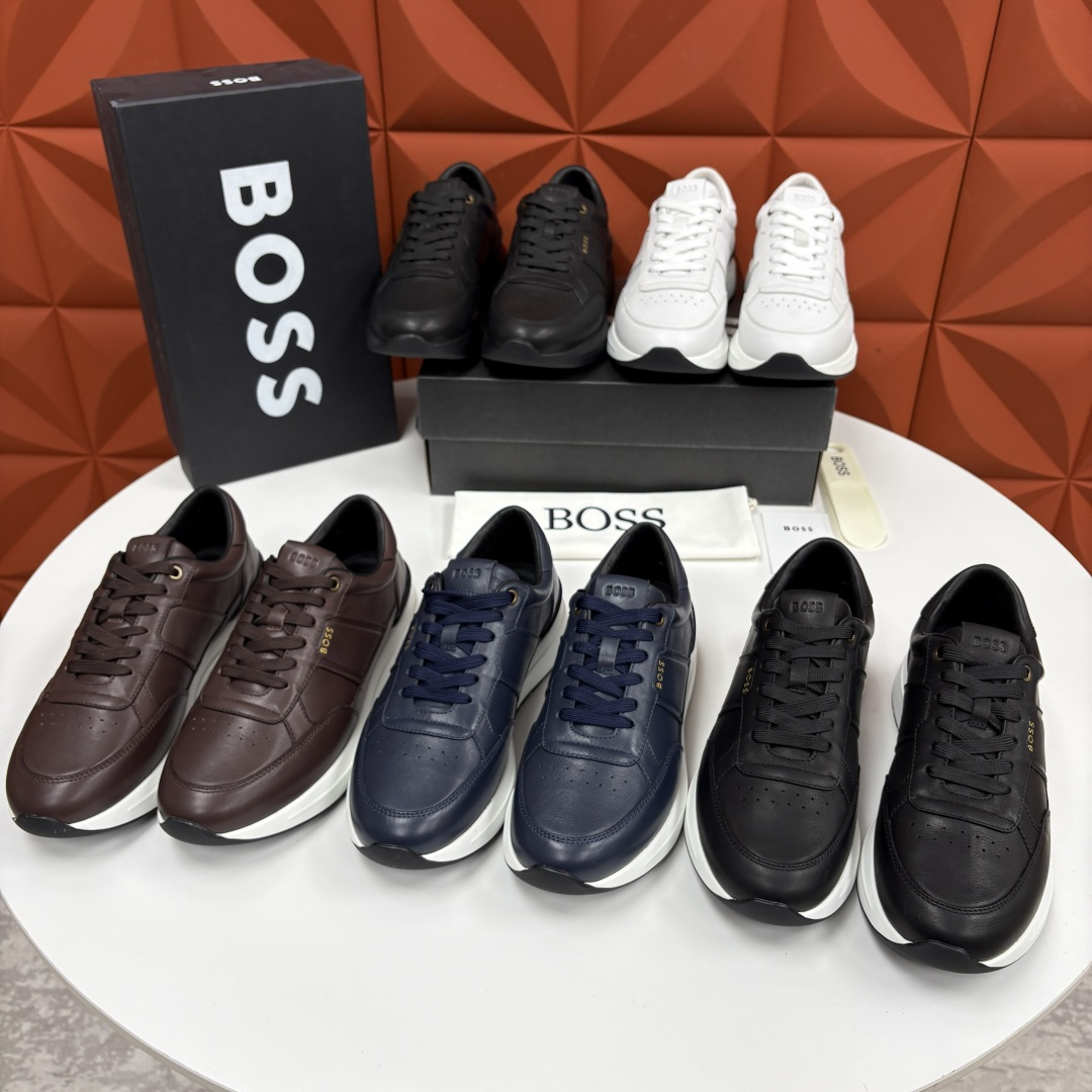 💋💍BOSS 男士新款 HUG*O BOSS 男士休闲运动鞋 是轻奢商务与日常休闲的完美融合，从材质到细