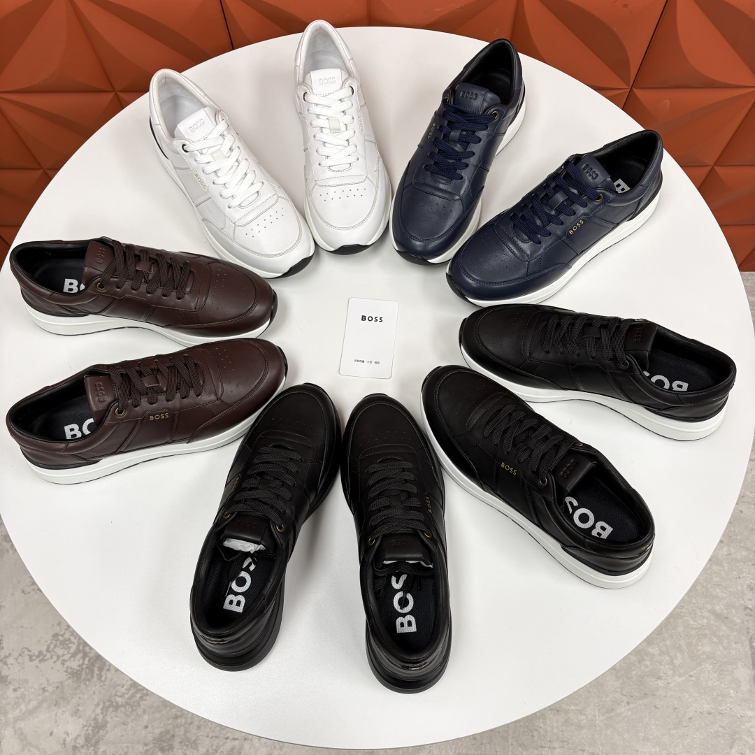 💋💍BOSS 男士新款 HUG*O BOSS 男士休闲运动鞋 是轻奢商务与日常休闲的完美融合，从材质到细
