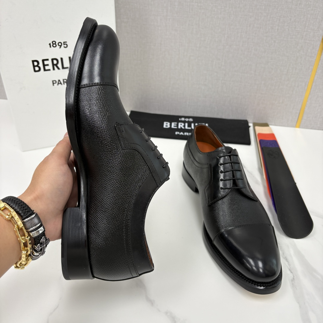 💋💍Berlut* 布鲁提 新款男士手工擦色正装皮鞋上新🆕 鳄鱼纹牛津鞋的商务与格调的极致融合。甄选优质